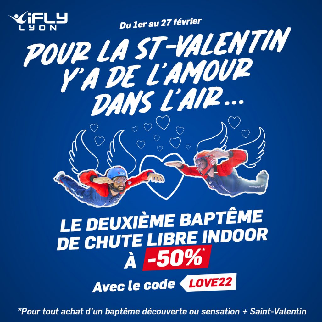 Le meilleur cadeau de Saint Valentin 2022 chez iFLY Lyon