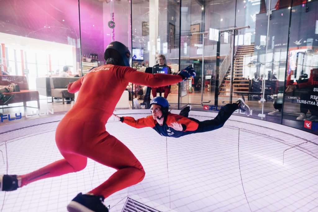 vol en soufflerie chez ifly lyon en progression