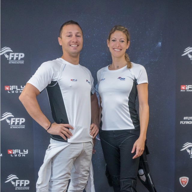 iFLY LYON karine joly et greg crozier parachutistes professionnels chute libre