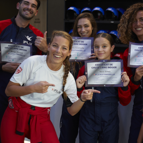remise de diplome vol en chute libre indoor